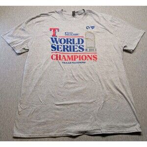 WORLD SERIES Texas Rangers 2023 Champions TX Sz XXL Authentic Champs MLB NEW